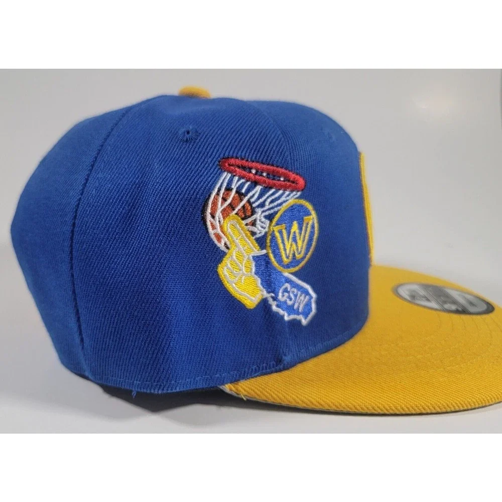 Golden State Warriors Basketball Cap New Era Adjustable Snapback Hat Fan Out NBA - Picture 4 of 10